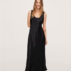 Mango Black Slip Dress M